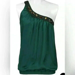 Daytrip from Buckle Jeweled One Shoulder Tank Top Size Small